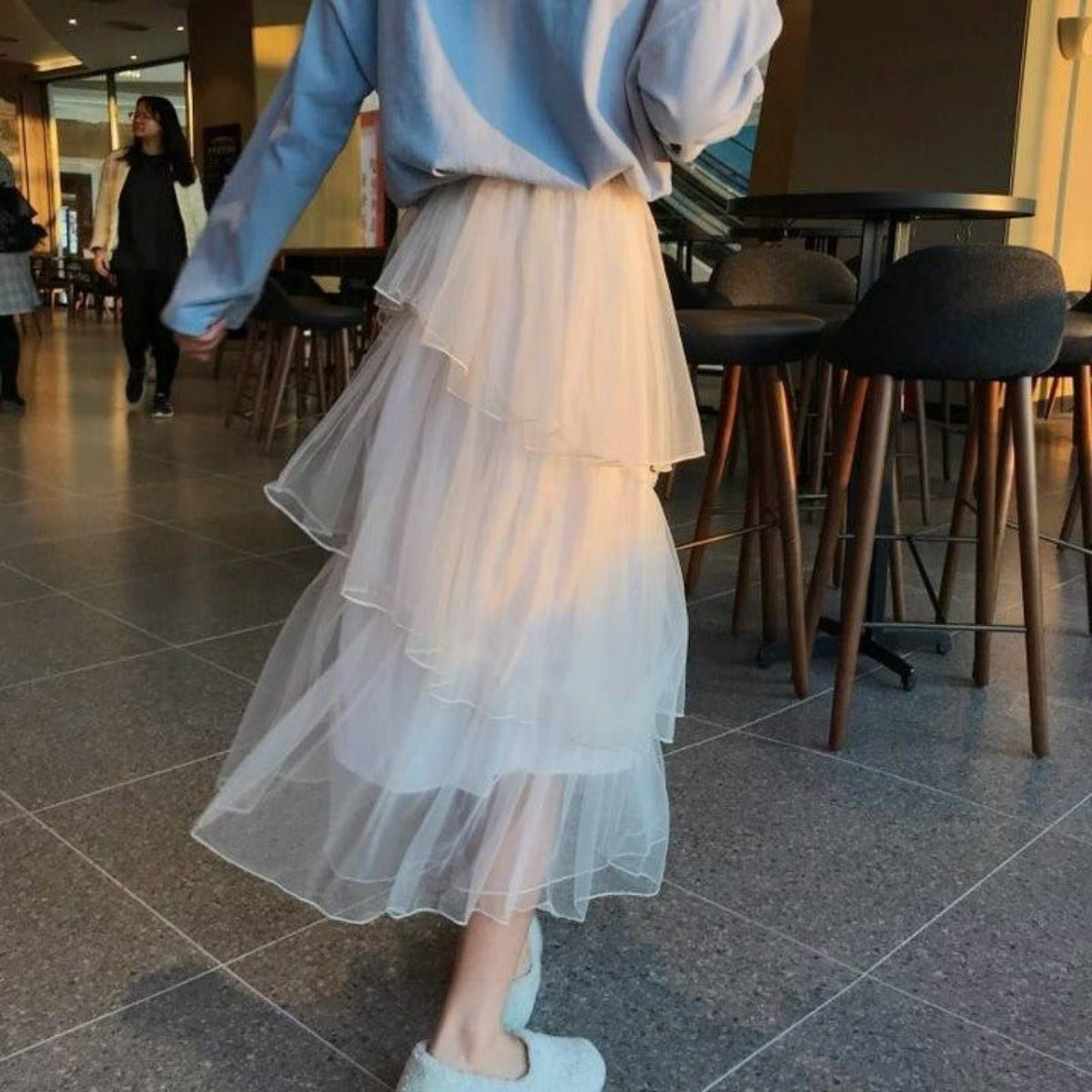 フェアリーメッシュケーキスカート(全４色) - momo collection