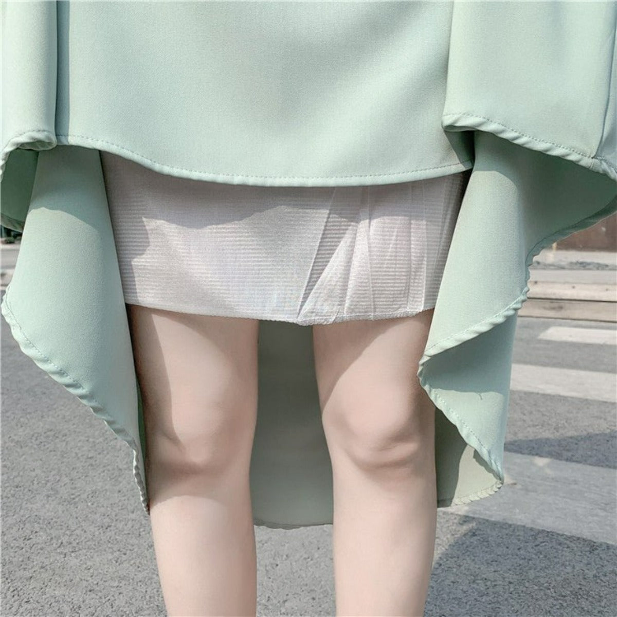 春夏トレンドソルベカラー シンプルAラインロングスカート - momo collection