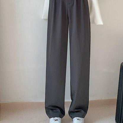ハイウエストゆったりスーツパンツ - momo collection